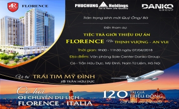 Tiệc trà mini trước sự kiện ra mắt căn hộ dự án Florence Mỹ Đình.